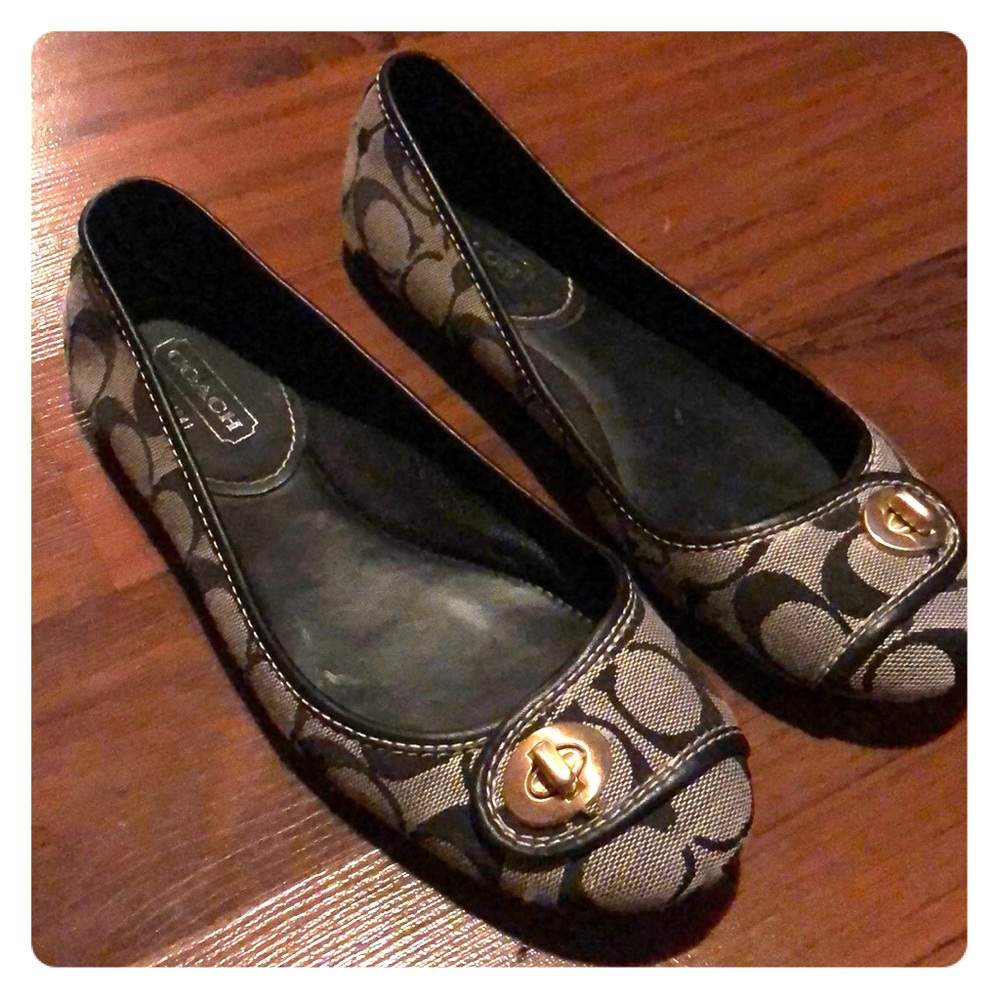 Coach black flats